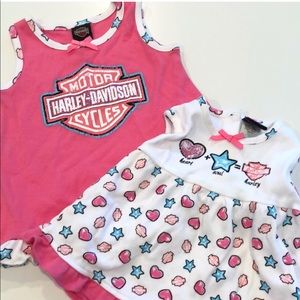 Two Baby Girl Harley Davidson Tops